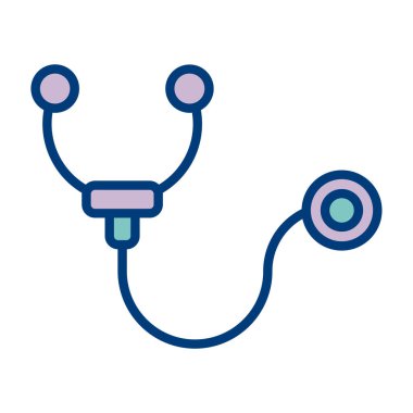 stetoskop izole edilmiş ikon vektör illüstrasyon tasarımı