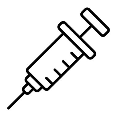 Şırınga. Web simgesi basit illüstrasyon