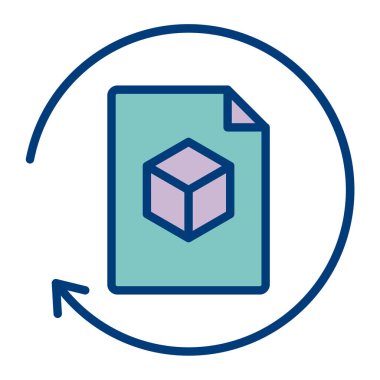 Kutu. Web simgesi basit illüstrasyon