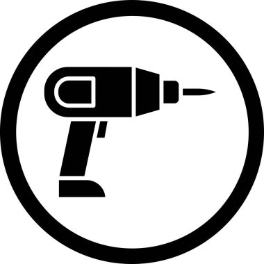 matkap simgesinin vektör illüstrasyonu