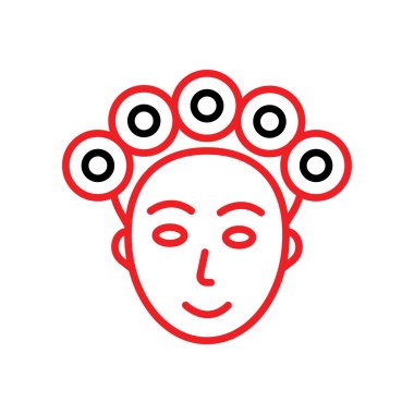 Bir kadın simgesinin vektör illüstrasyonu