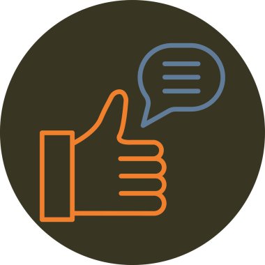 Başparmak yukarı. Web simgesi basit illüstrasyon