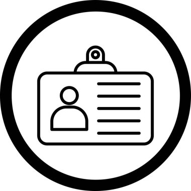 ID kart simgesi vektör illüstrasyonu