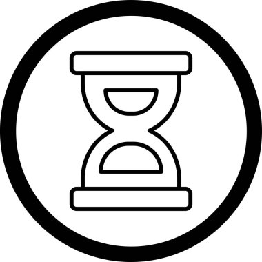 kum saati ikonu vektör illüstrasyonu