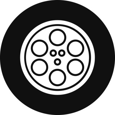 Film makarasının vektör illüstrasyonu modern simge