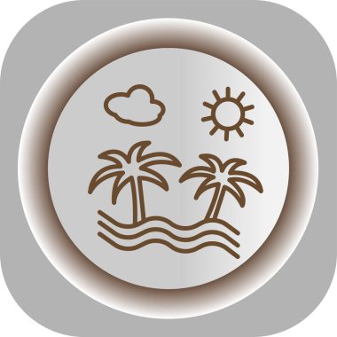 Palmiye ağacı simgesi. vektör illüstrasyonu