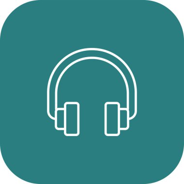 kulaklık simgesi soyut bir grupta izole edildi