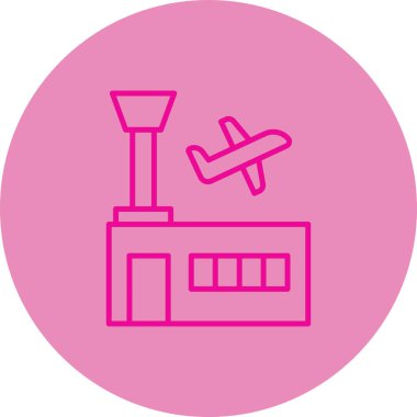 Benzersiz hava düzlemi vektör çizgisi simgesi