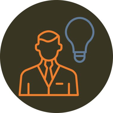 iş adamı simgesi vektör illüstrasyonu