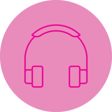 Kulaklık simgesinin vektör illüstrasyonu