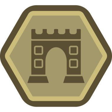 Altın taç ikonu. vektör illüstrasyonu