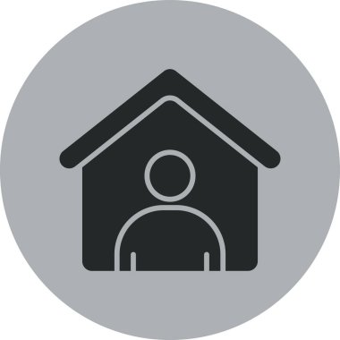 Ev. Web simgesi basit illüstrasyon