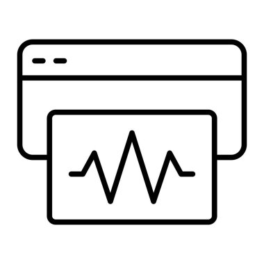 Çevrimiçi alışveriş simgesi vektörü. İnce çizgi işareti. izole edilmiş sınır sembolü çizimi