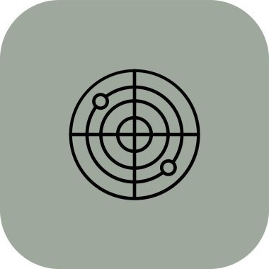 Hedef simgesi soyut arkaplan grubunda izole edildi