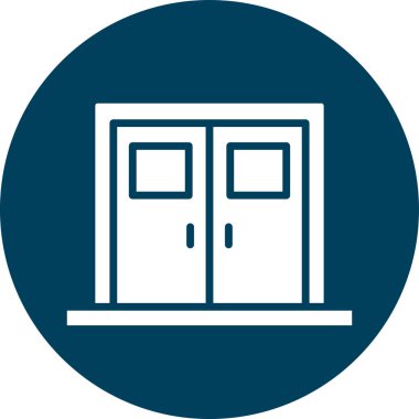 Kapı. Web simgesi basit illüstrasyon