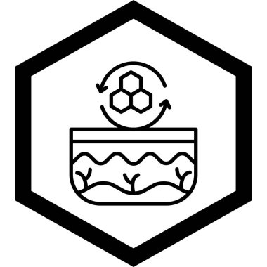 Bir arı simgesinin vektör illüstrasyonu