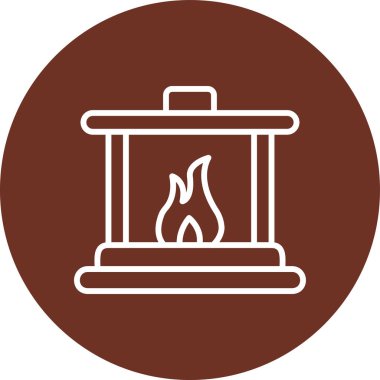 Ateşle. Web simgesi vektör illüstrasyonu