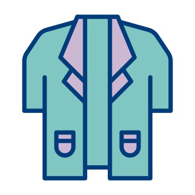 Ceket. Web simgesi basit illüstrasyon