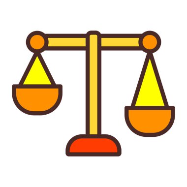 denge ölçekleri renk ikonu vektör resimlemesi