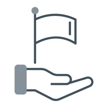 El ele tutuşma simgesi, vektör illüstrasyonu