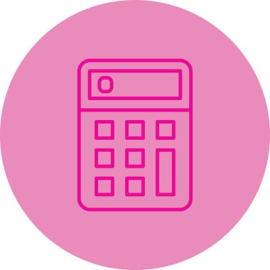 Hesap makinesi. Web simgesi basit illüstrasyon