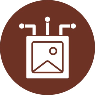 Çemberdeki bir çantanın vektör simgesi