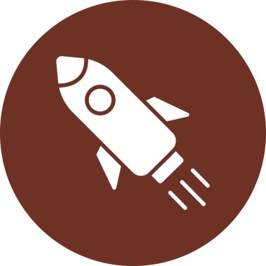 roket ikonu vektör illüstrasyonu