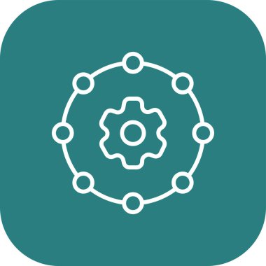 Eşsiz Ayarlar Vektör Satır Simgesi