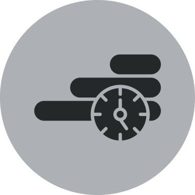 Saat simgesi vektör illüstrasyonu