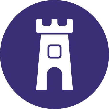 Kişisel ve ticari kullanım için kule vektör simgesi simgesi vektör çizimi..