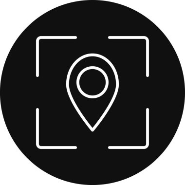 konum simgesi, vektör çizimi