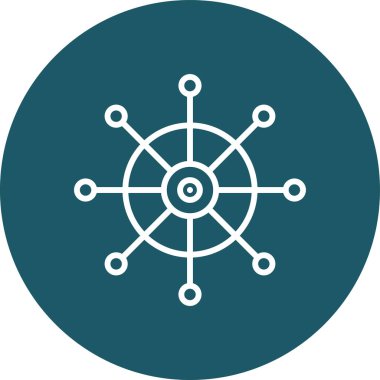 Pusula simgesinin vektör illüstrasyonu