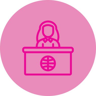 Modern kadının vektör çizimi