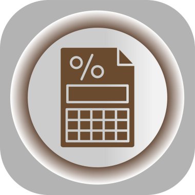 hesap makinesi simge, basit vektör çizim