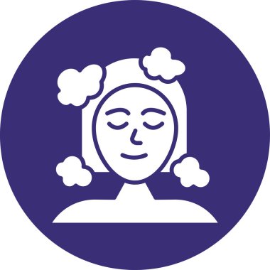 Ay simgesi olan kadın başı, vektör illüstrasyonu