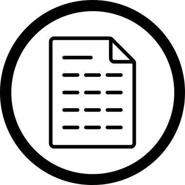 Belge. Web simgesi basit illüstrasyon