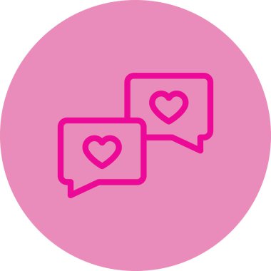 Pembe kalp simgesinin vektör çizimi