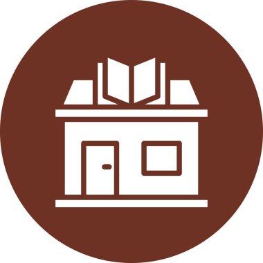 Kütüphane simge vektör çizim