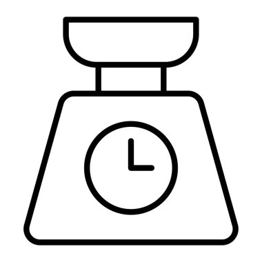 Alarm saati simgesi, vektör illüstrasyonu