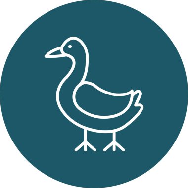 Kuş simgesinin vektör illüstrasyonu