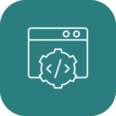 Düz biçimli web tasarım geliştirme simgesi