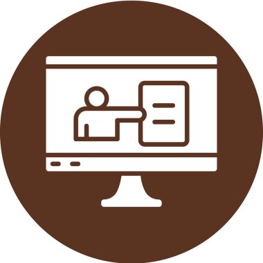 Bir bilgisayar simgesinin vektör illüstrasyonu