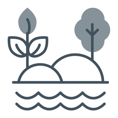 Ağaç. Web simgesi basit illüstrasyon