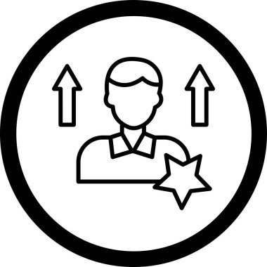 Bir insan simgesinin vektör illüstrasyonu