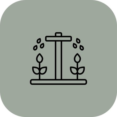 vektör bahçe ico, vektör illüstrasyonu