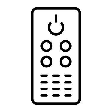 Uzaktan kumanda simgesi. Beyaz arkaplanda izole edilmiş web tasarımı için uzak kontrol vektör simgesi