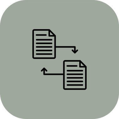 Dosya paylaşımı satırı vektör simgesi