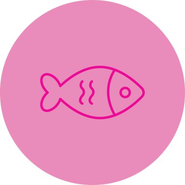 balık simgesi vektör illüstrasyonu