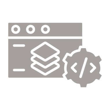 Kodlama vektör satırı simgesi