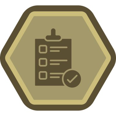 Kontrol listesi simgesi, vektör illüstrasyonu